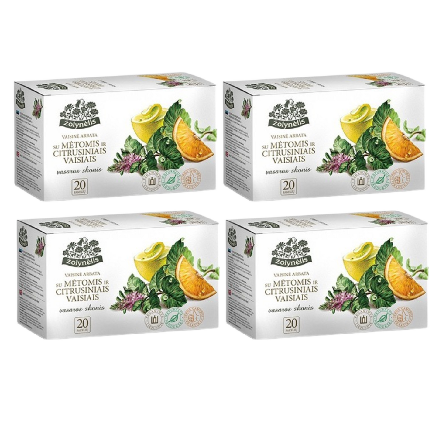 4 Fruit Tea with Mint and Citrus Fruits Žolynėlis