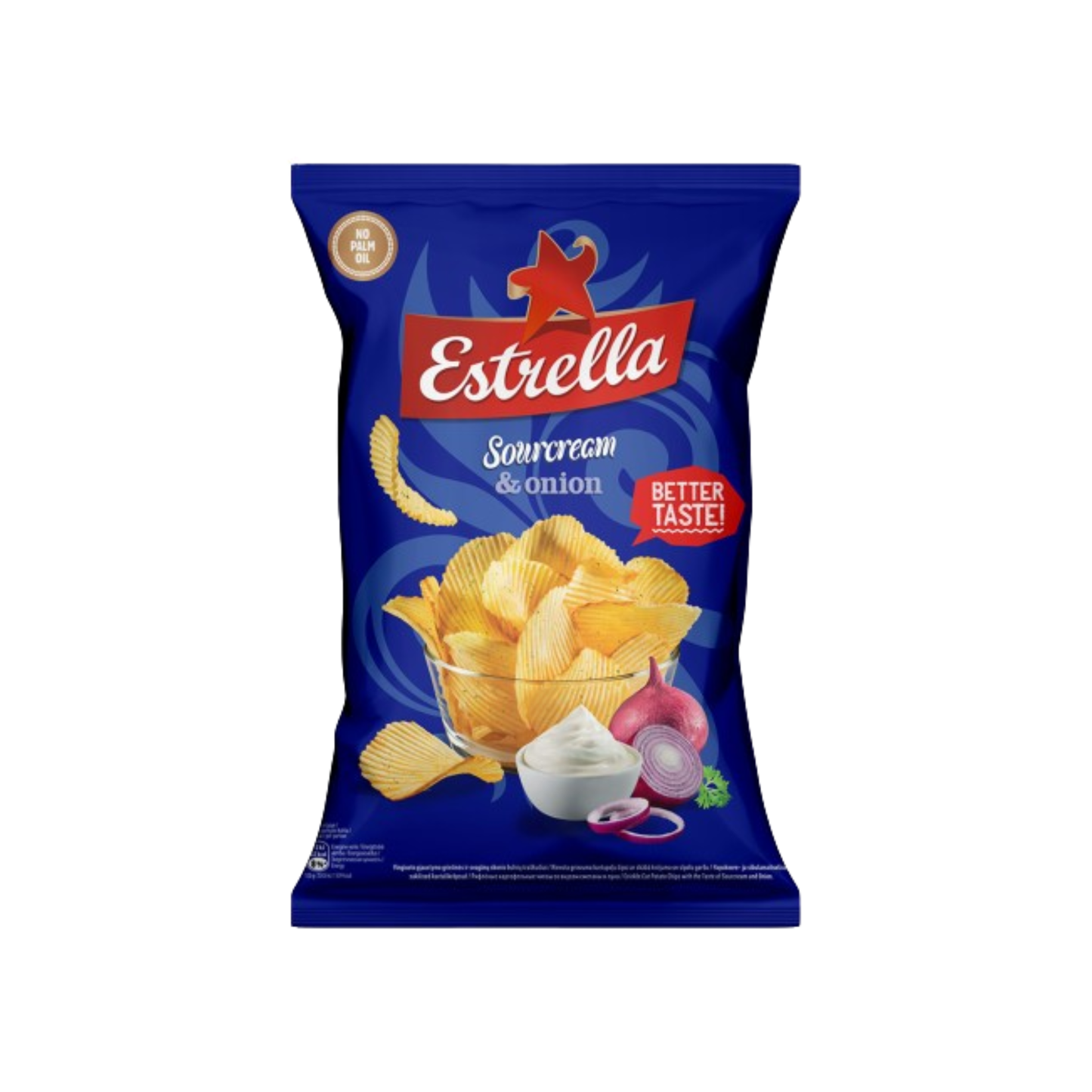 Potato crisps ESTRELLA Sour Cream and Onion flavor, 180g
