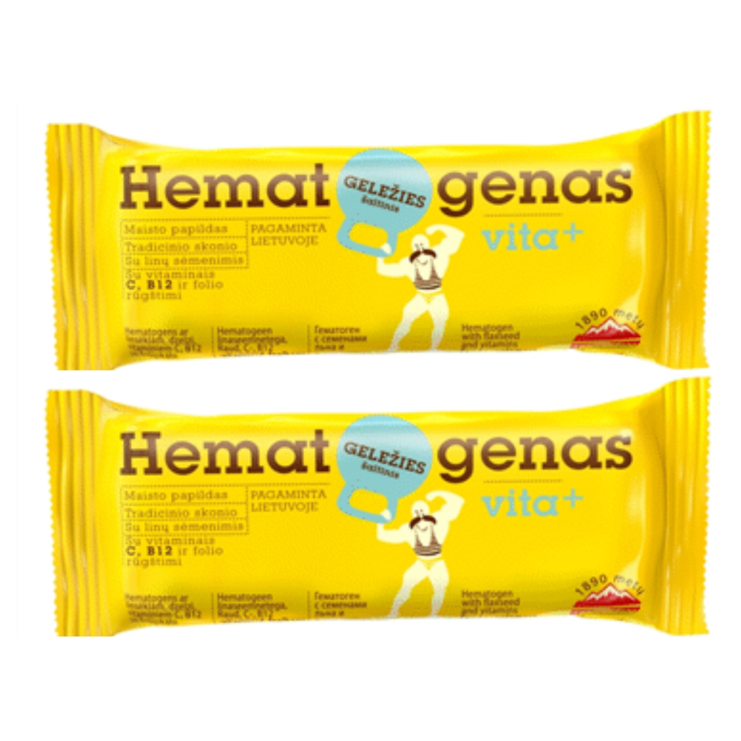 2 Hematogen Vita+ with flax seeds and vitamins, 50g