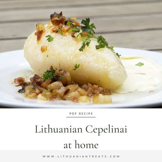 Lithuanian Cepelinai Recipe, digital file
