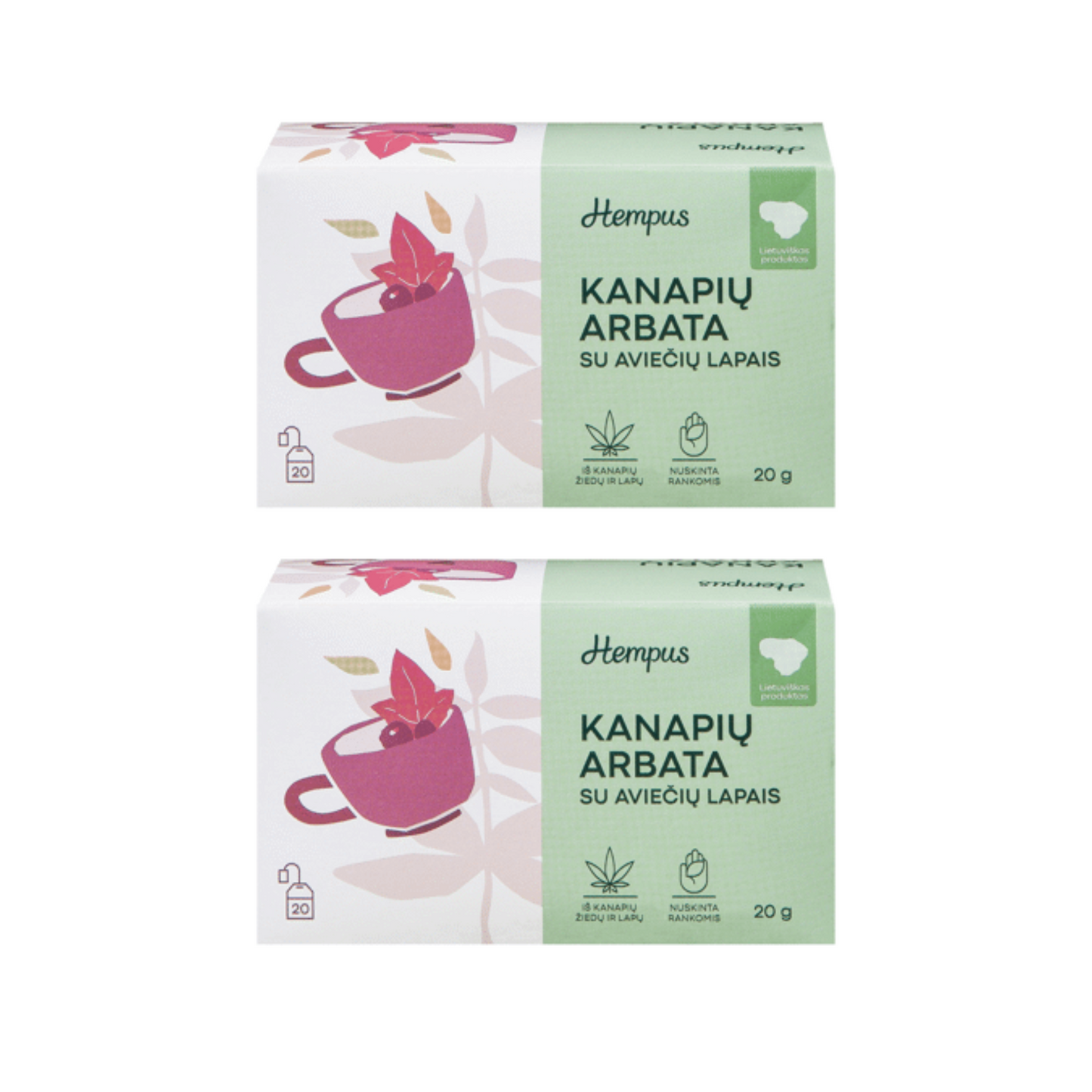 2 Hemp Tea with Raspberry Leaves