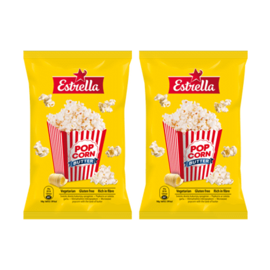 2 Popcorn Estrella butter flavor, 90g