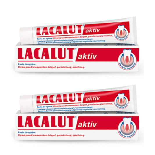 2 Lacalut Aktiv Toothpaste, 75ml