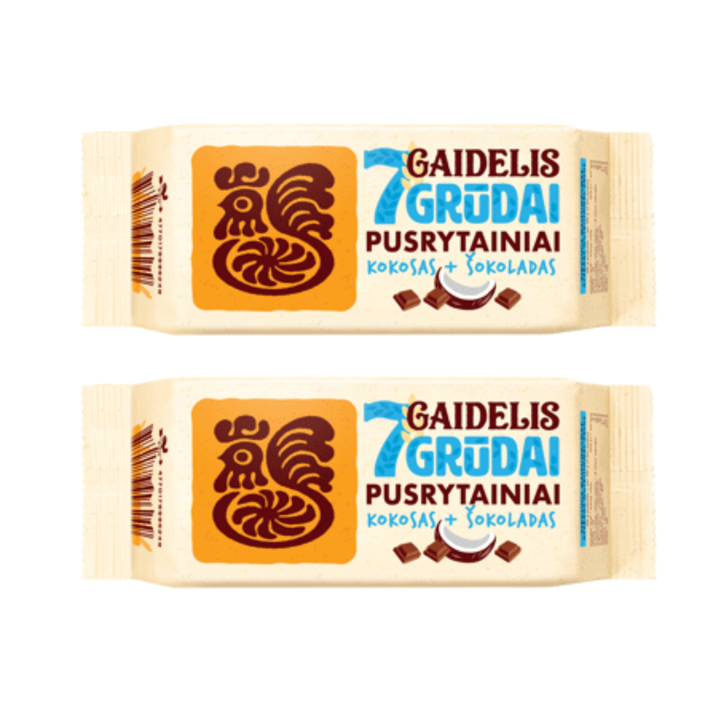 Cookies GAIDELIS 7 GRAINS with coconut and chocolate, 160g